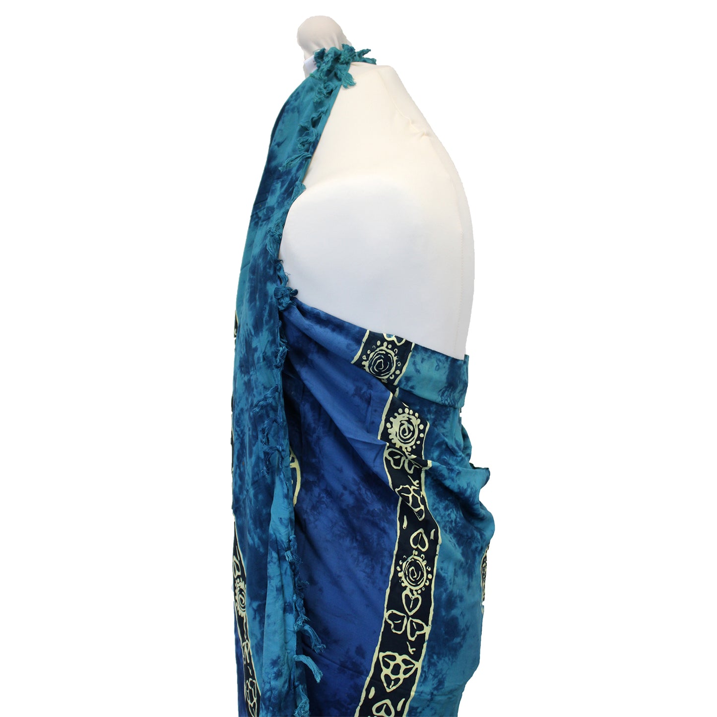 1x Paréo celtique de Bali - Pièces porte-bonheur (4 couleurs assorties)