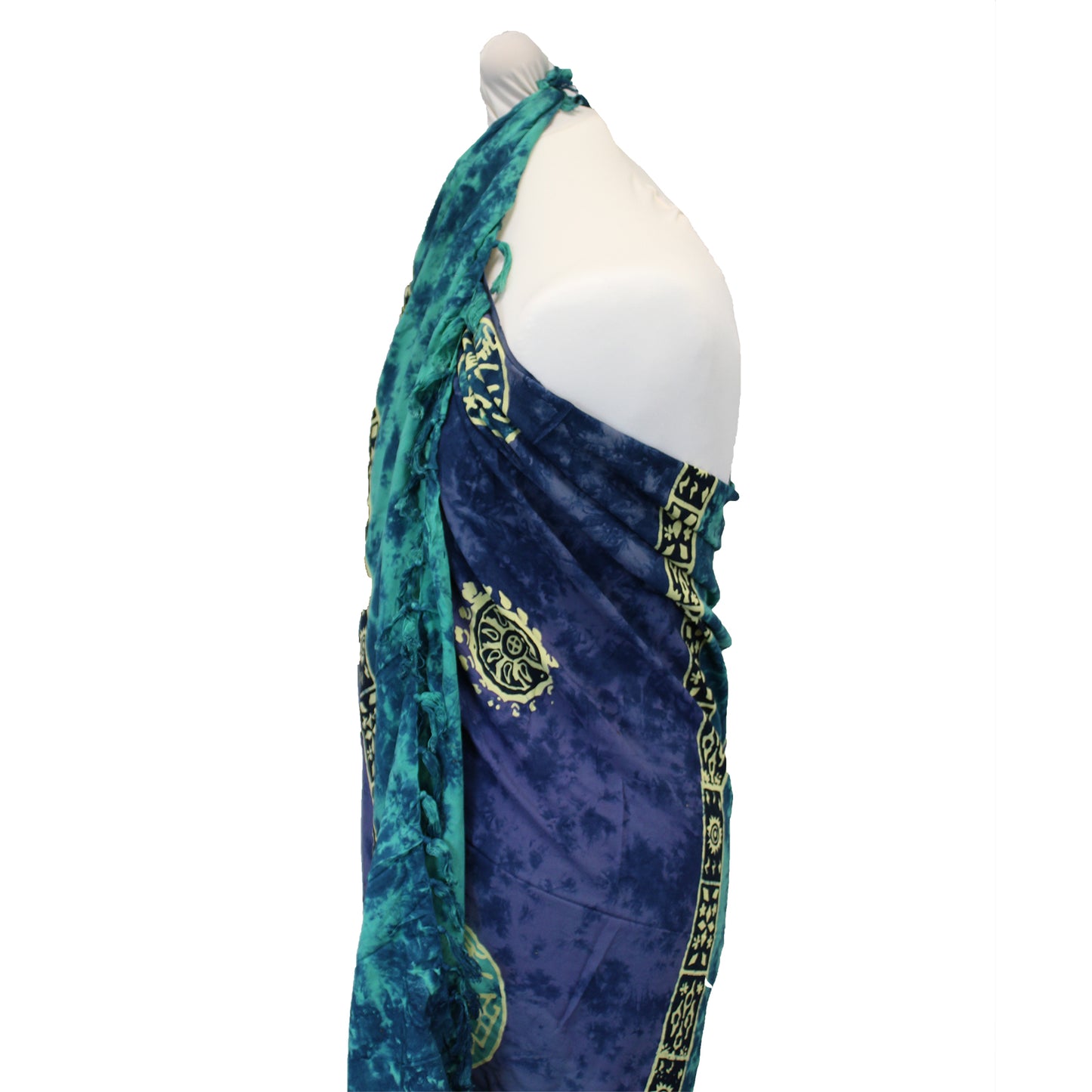 1x Paréo celtique de Bali - Pièces porte-bonheur (4 couleurs assorties)