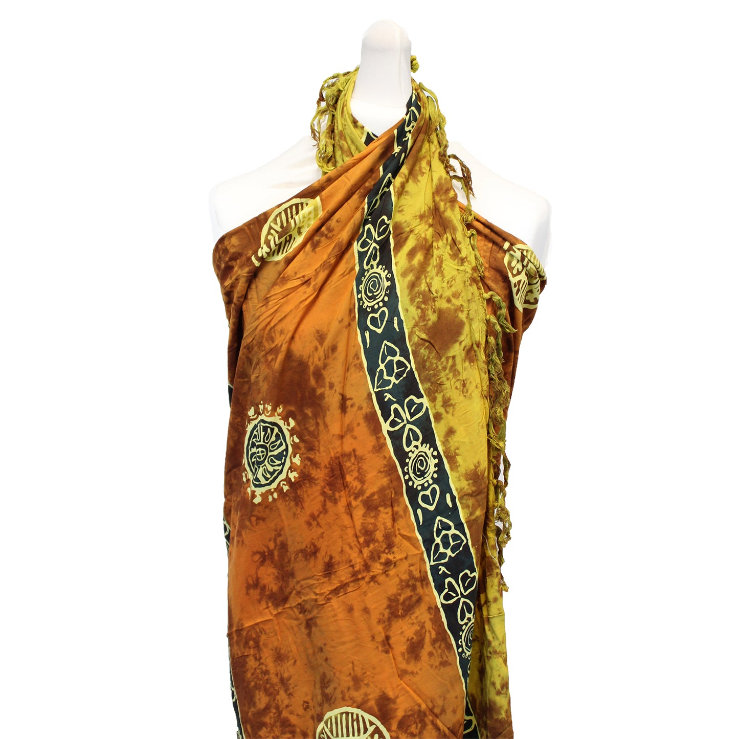 1x Paréo celtique de Bali - Pièces porte-bonheur (4 couleurs assorties)