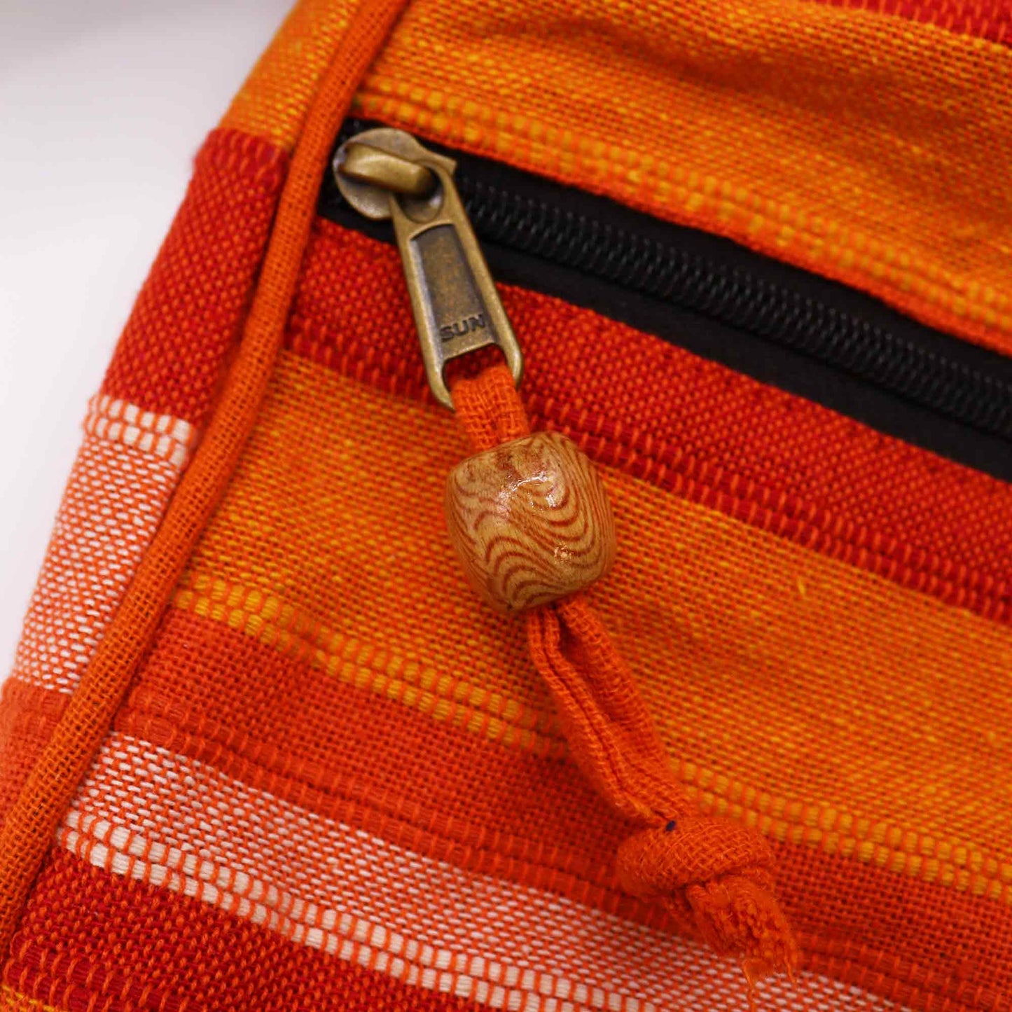 Sac bandoulière Népal (bandoulière réglable) - Orange Sunrise