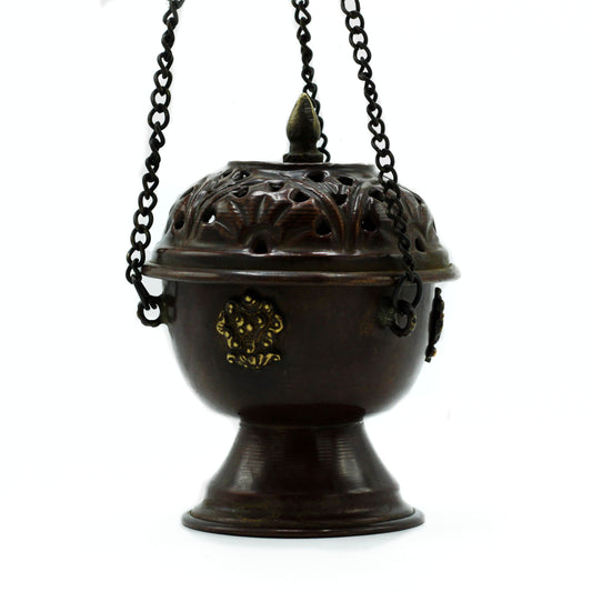 Brûle-encens tibétain en cuivre - Pendentif classique