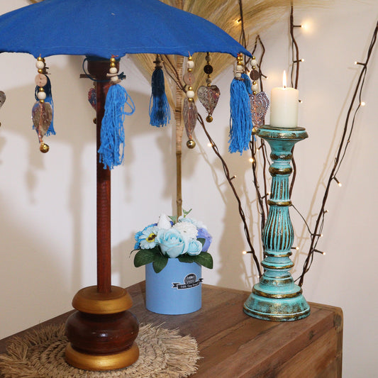 Parasol Bali Home Decor - Coton - Turquoise - 40 cm