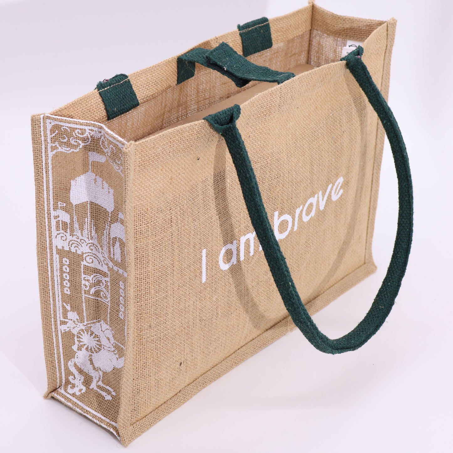 Grand sac en jute Hop Hare - Je suis courageux