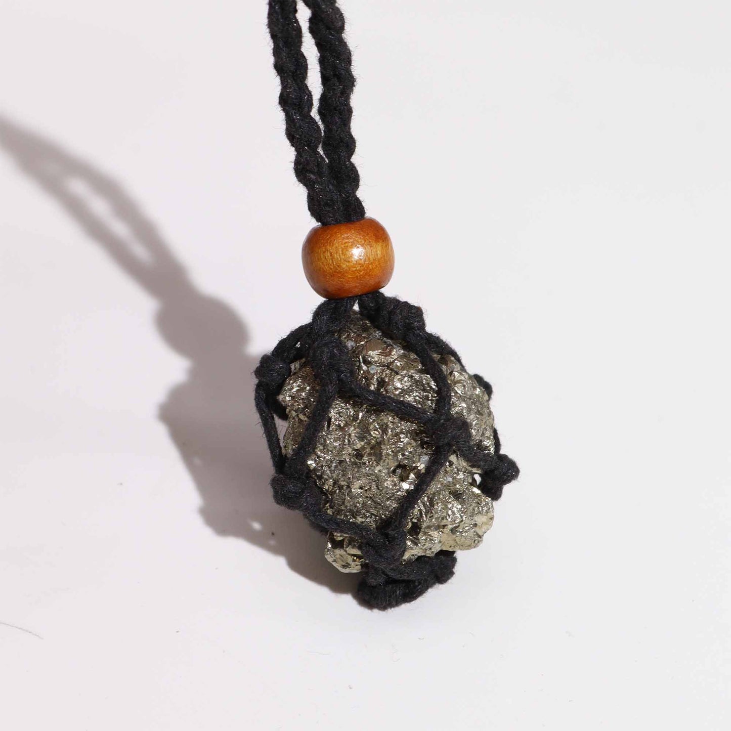 Collier en pierres précieuses cordons 45 cm - Noir