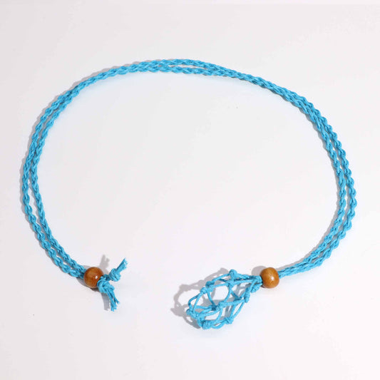 Collier en pierres précieuses 45 cm - Bleu