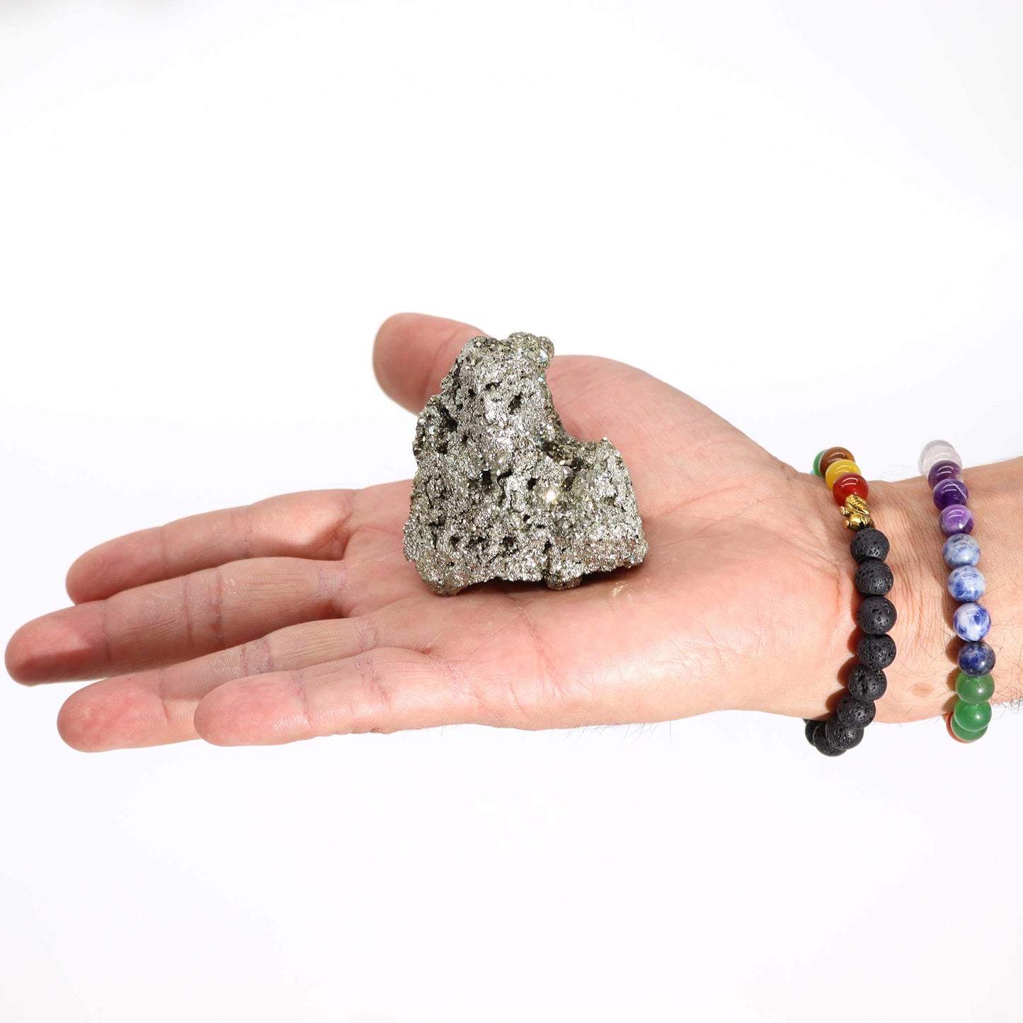 Pyrite péruvienne - Qualité supérieure, grande taille (environ 100-135 g, 55-65 mm)