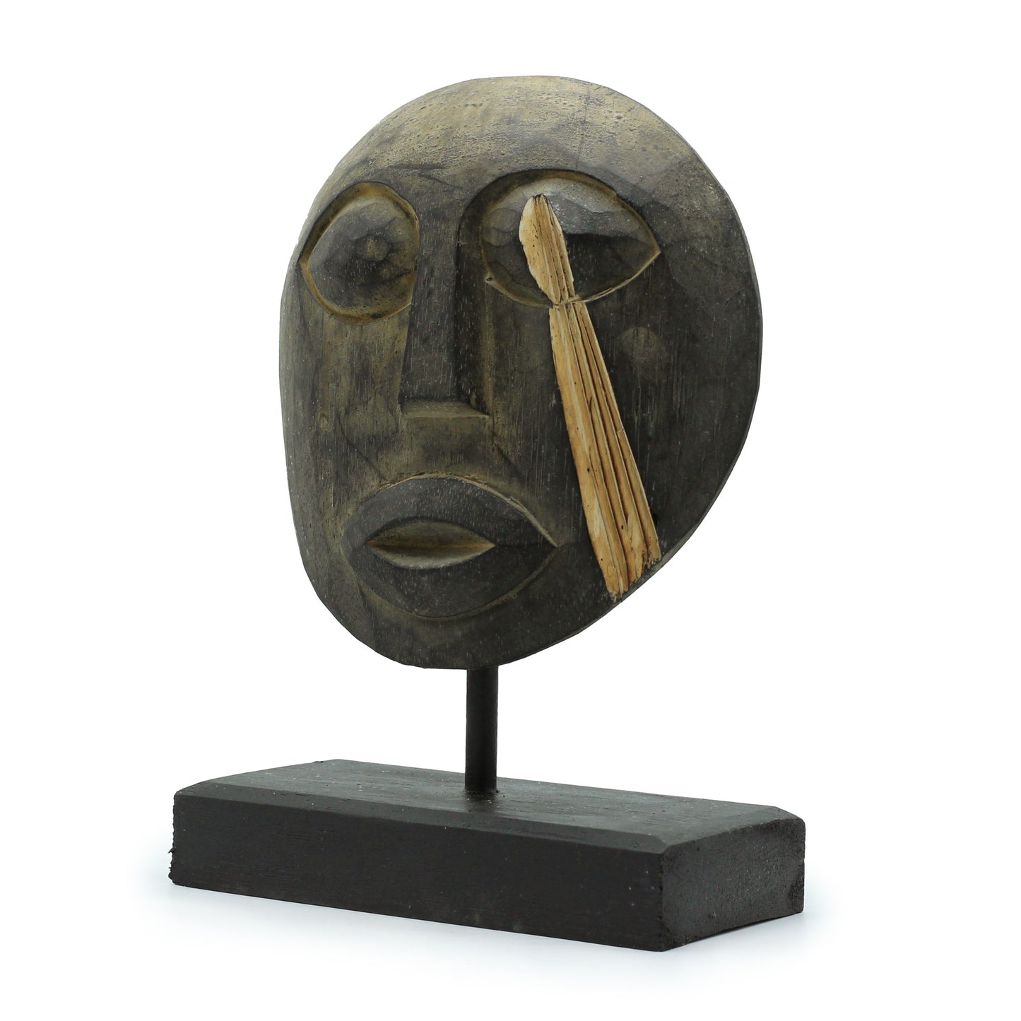 Masque décoratif tribal du Timor - Antique 27x20cm