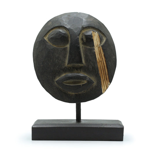 Masque décoratif tribal Timor - Noir 27 x 20 cm