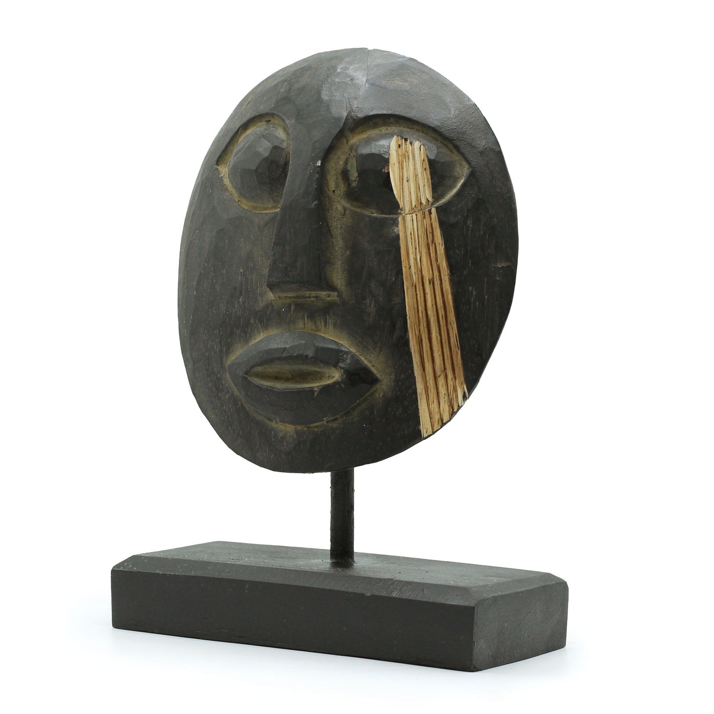 Masque décoratif tribal Timor - Noir 27 x 20 cm