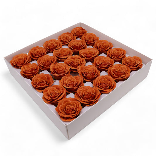 Fleur de savon artisanale - Grande rose vintage - Clou de girofle de Java