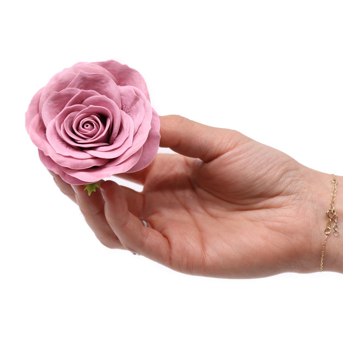 Fleur de savon artisanale - Rose vintage - Mauve