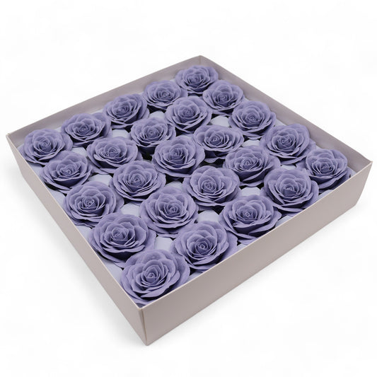 Fleur de savon artisanale - Rose vintage - Bleu