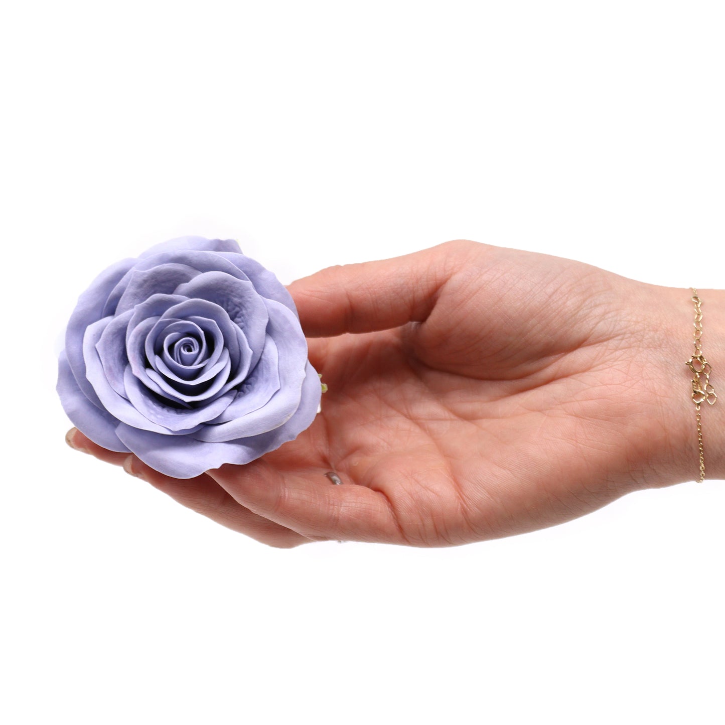 Fleur de savon artisanale - Rose vintage - Bleu