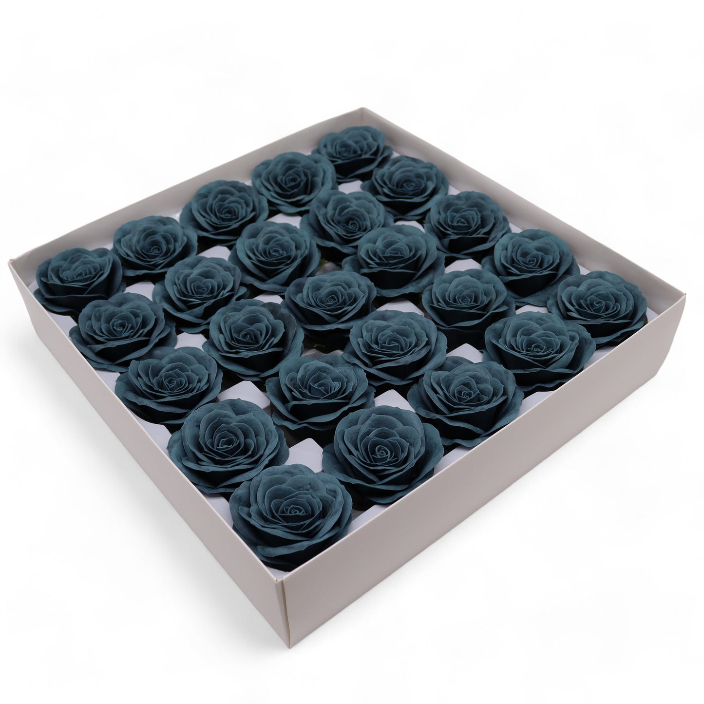 Fleur de savon artisanale - Grande rose vintage - Sarcelle Ironhead
