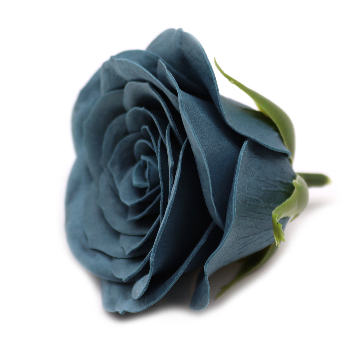 Fleur de savon artisanale - Grande rose vintage - Sarcelle Ironhead