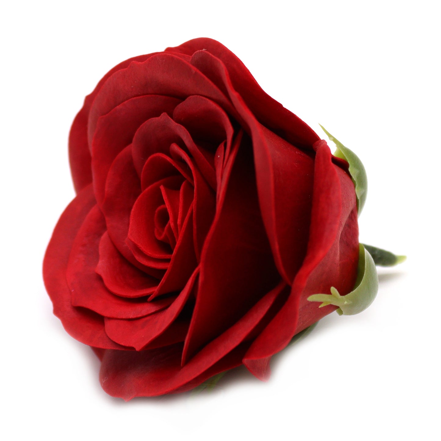 Fleur de savon artisanale - Grande rose vintage - Écarlate
