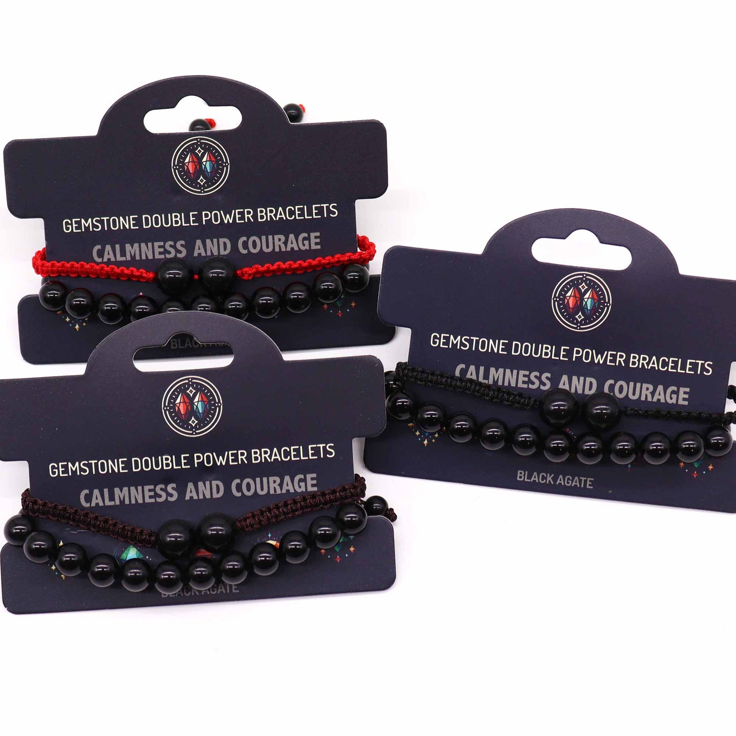 Bracelets Double Pouvoir - Agate Noire