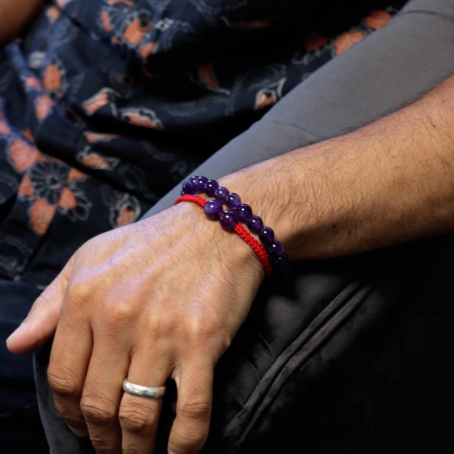 Bracelets à double pouvoir en pierres précieuses - Améthyste