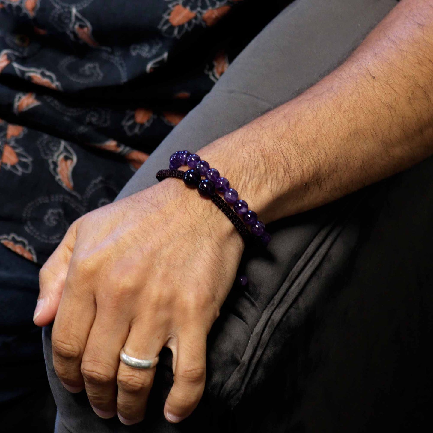 Bracelets à double pouvoir en pierres précieuses - Améthyste