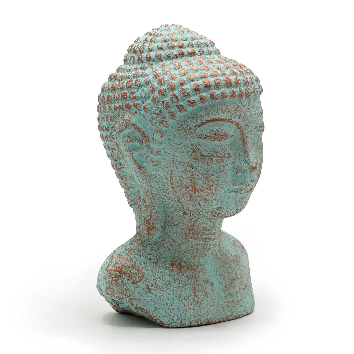 Tête de Bouddha Tranquillité - Cuivre Vert