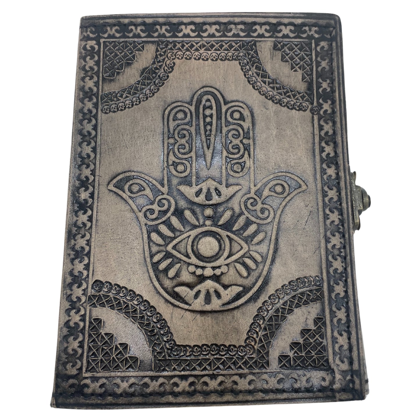 Carnet ésotérique Hamsa - Vintage avec bord cousu
