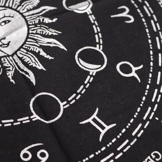 Nappe d'autel ésotérique à franges - Horoscope