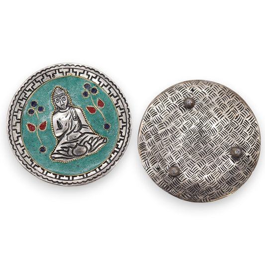 Porte-encens Bouddha Décoration Verte 10cm