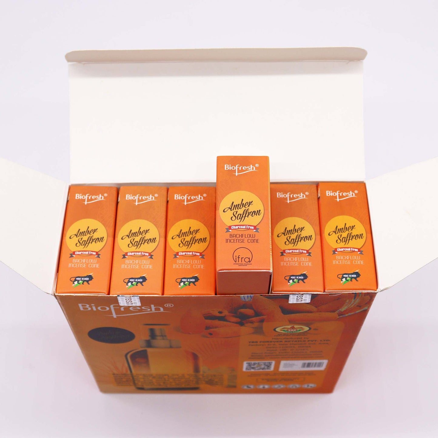 Cônes d'encens Biofresh Backflow (40 cônes) - Ambre Safran