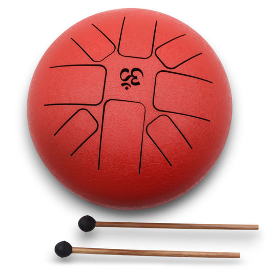 Tambour Hapi Om moyen rouge - 22x16cm