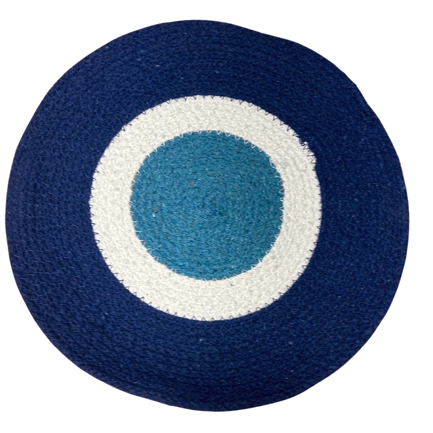 Ensemble de dessous de verre et de sets de table en corde de jute Evil Eye (4 de chaque)