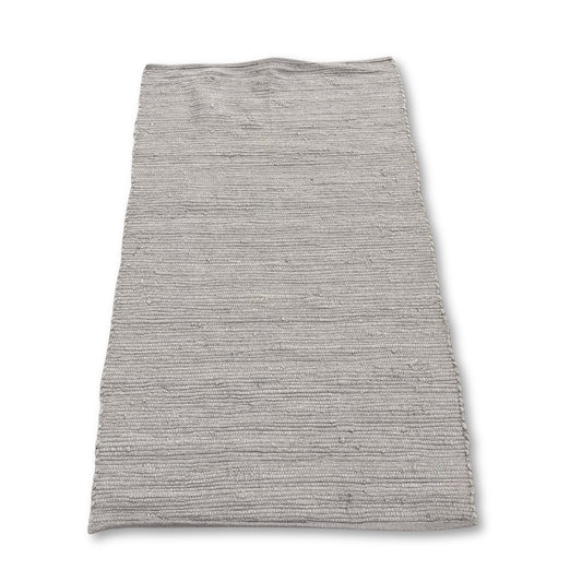 Grand tapis en coton tissé main - 130x170cm - Gris