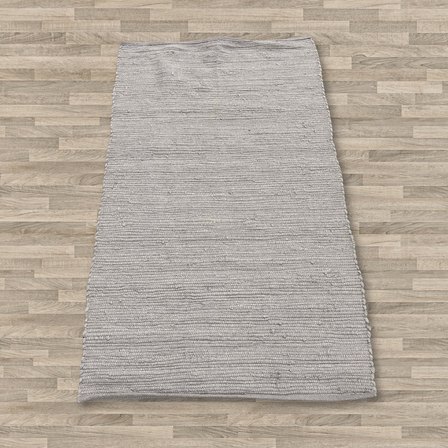 Grand tapis en coton tissé main - 130x170cm - Gris
