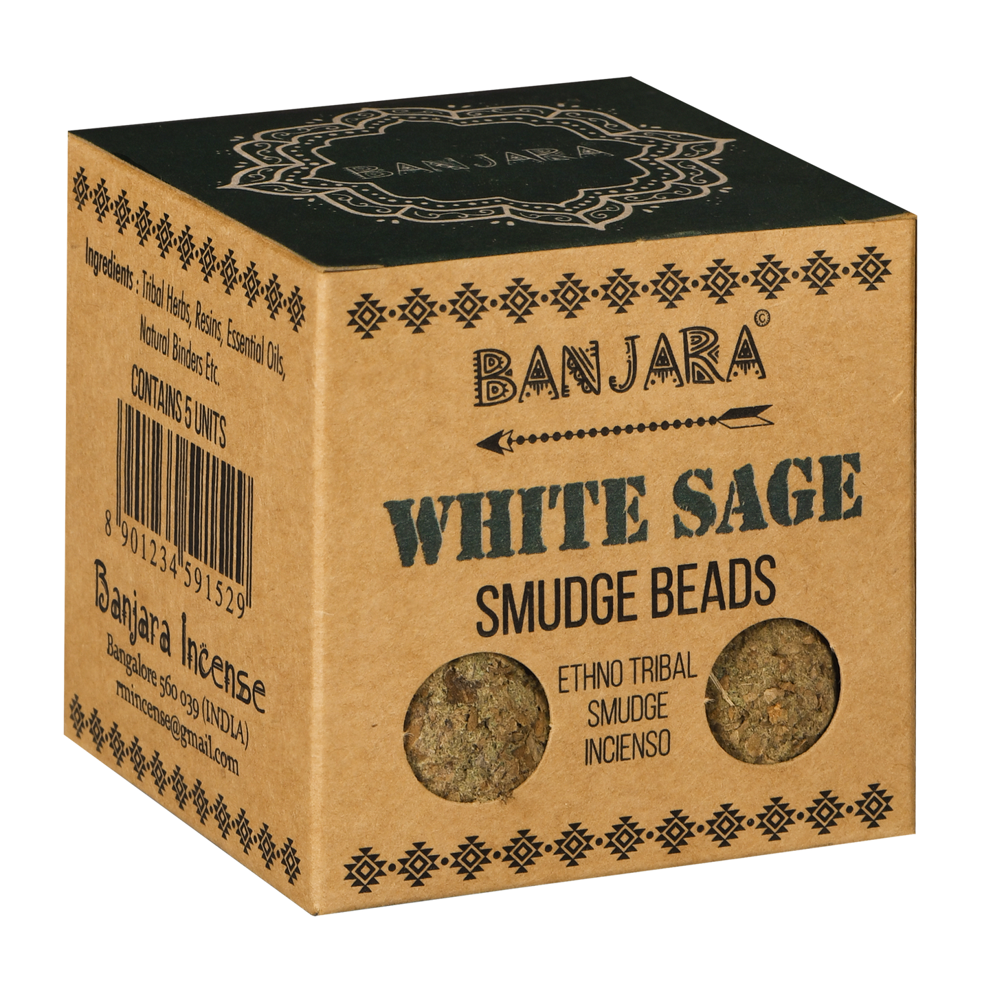 5 bombes de diffusion Banjara - Sauge blanche