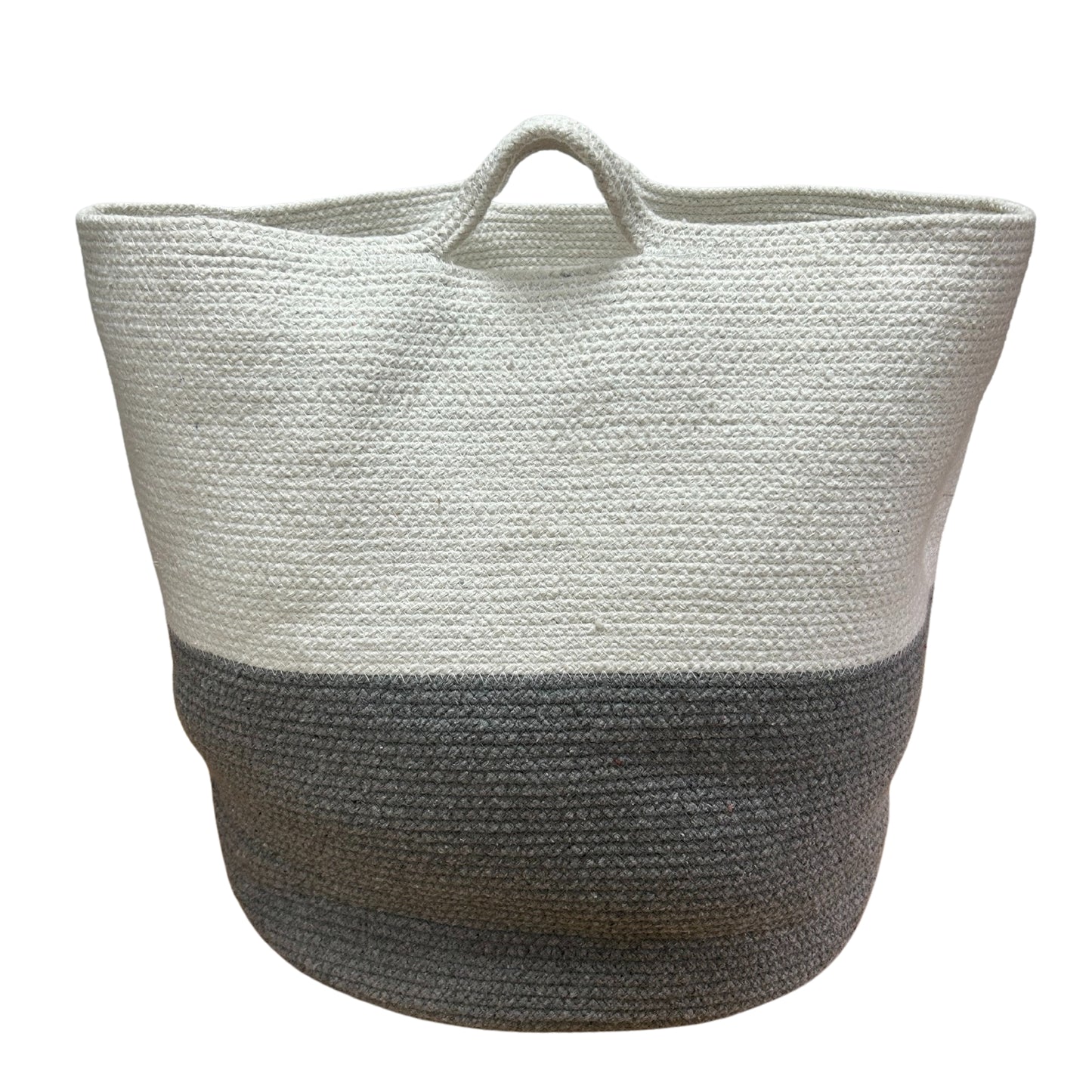 Grand panier en corde de coton 45x40cm - Gris