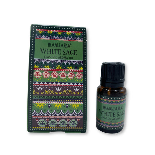 Huile parfumée indienne Banjara 10 ml - Sauge blanche