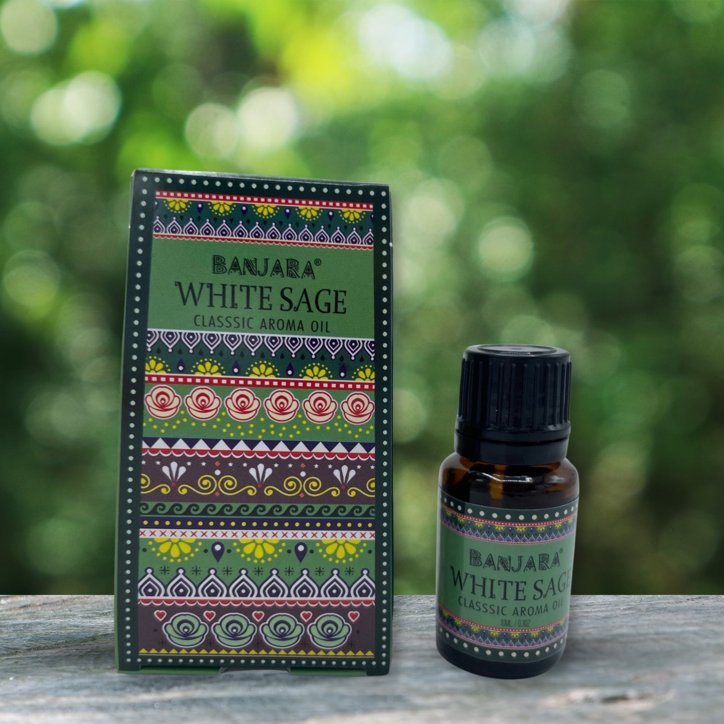 Huile parfumée indienne Banjara 10 ml - Sauge blanche