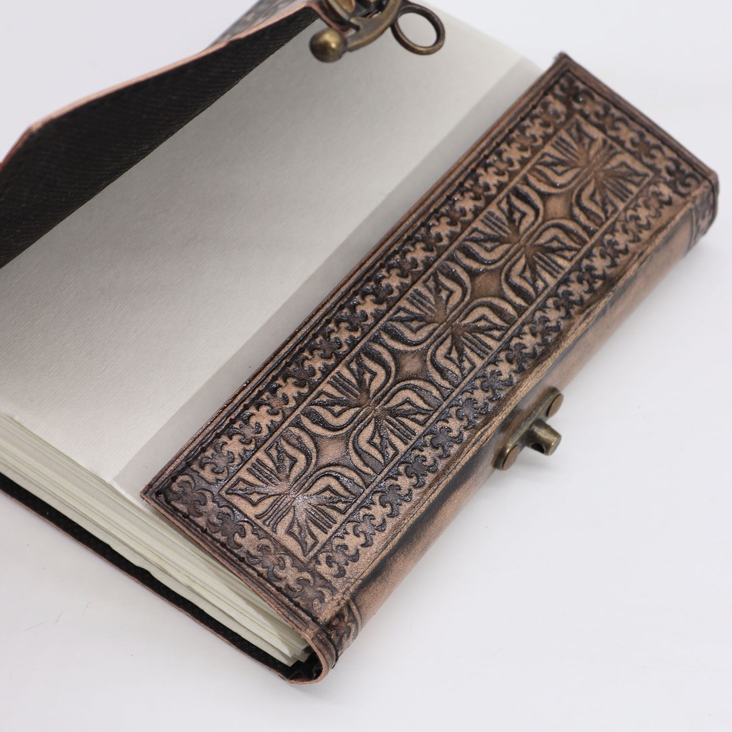 Carnet de notes ésotérique Mandala Lotus - Vintage avec bordure cousue