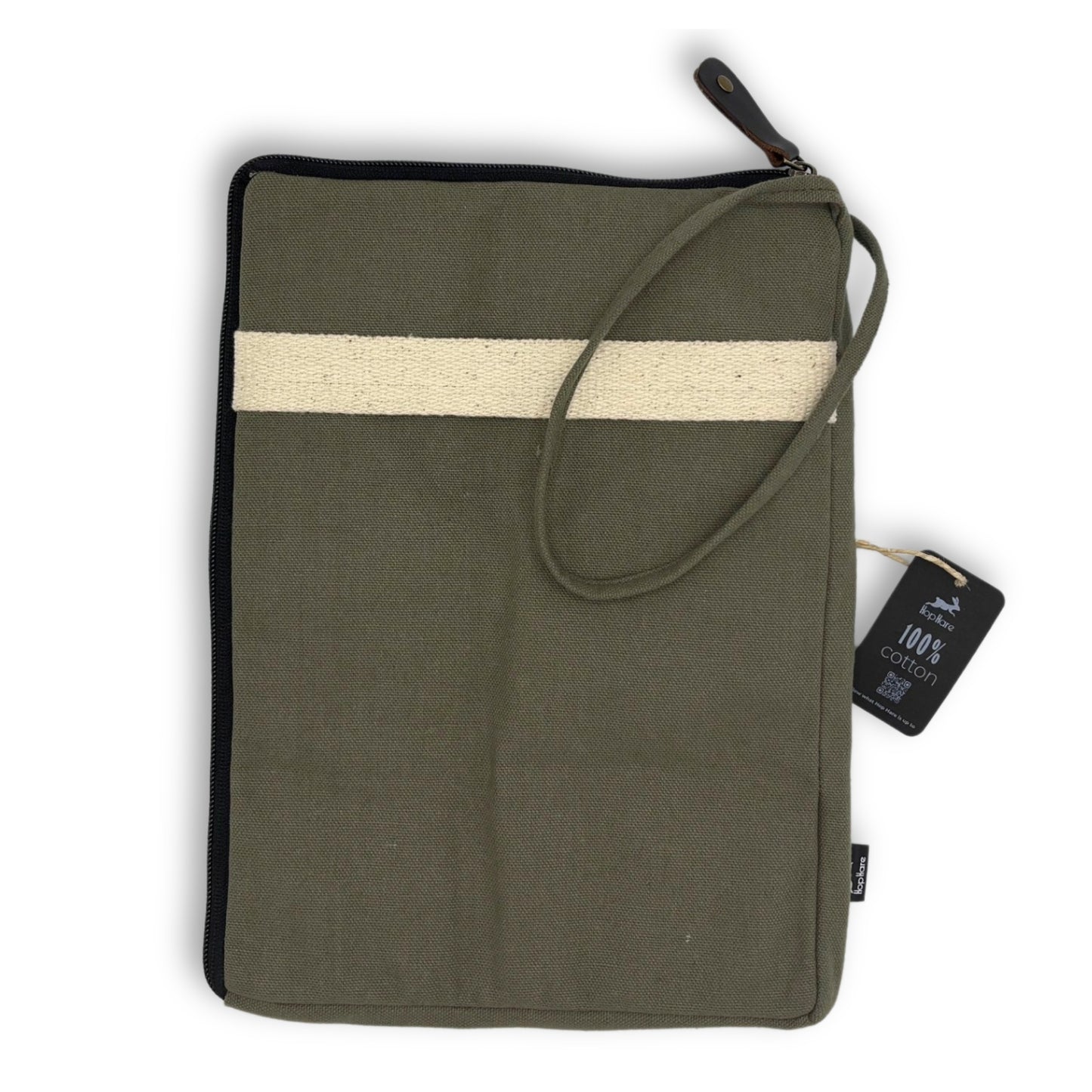Étui en toile pour tablette Hop Hare - Olive