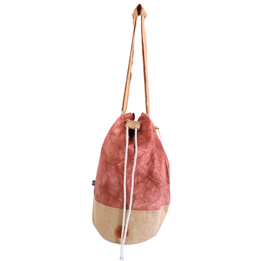 Sac à dos 100 % naturel - Effet délavé Terracotta - Hamsa
