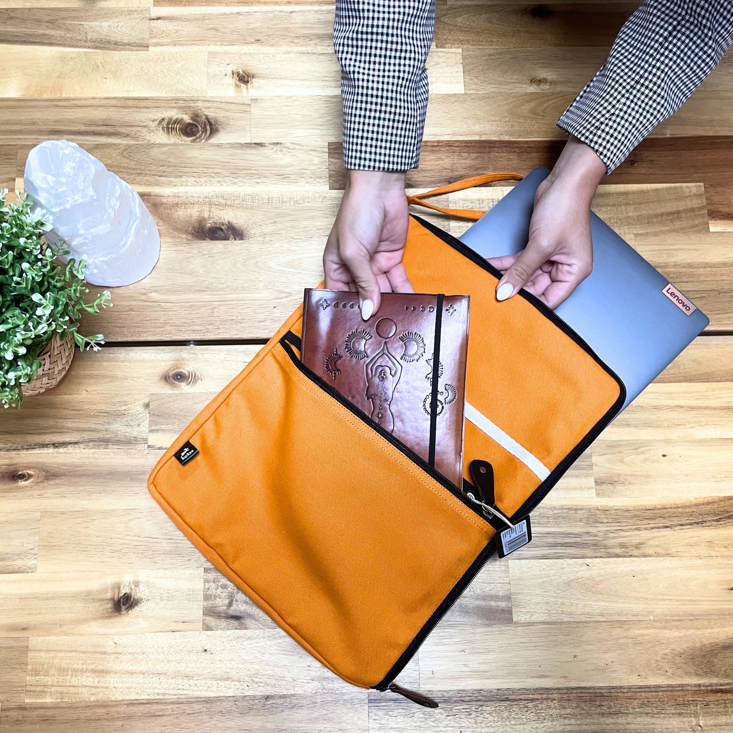 Grande housse en toile pour ordinateur portable - Anthracite