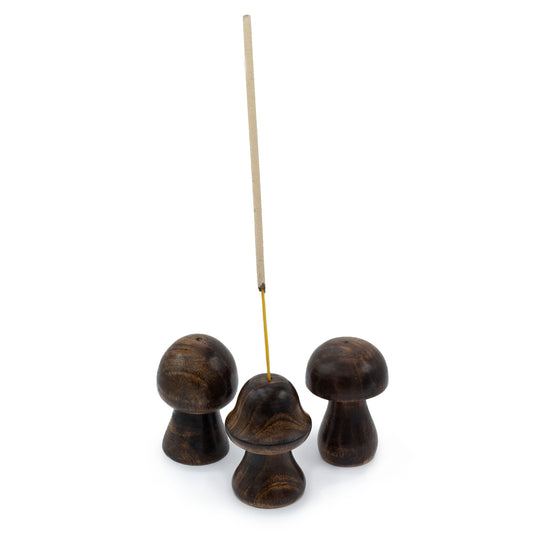 Lot de 3 mini champignons d'encens (8 cm, 7 cm, 6,5 cm)