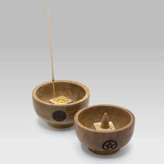 Petit bol porte-encens rituel 11 x 6 cm (assorti ésotérique)