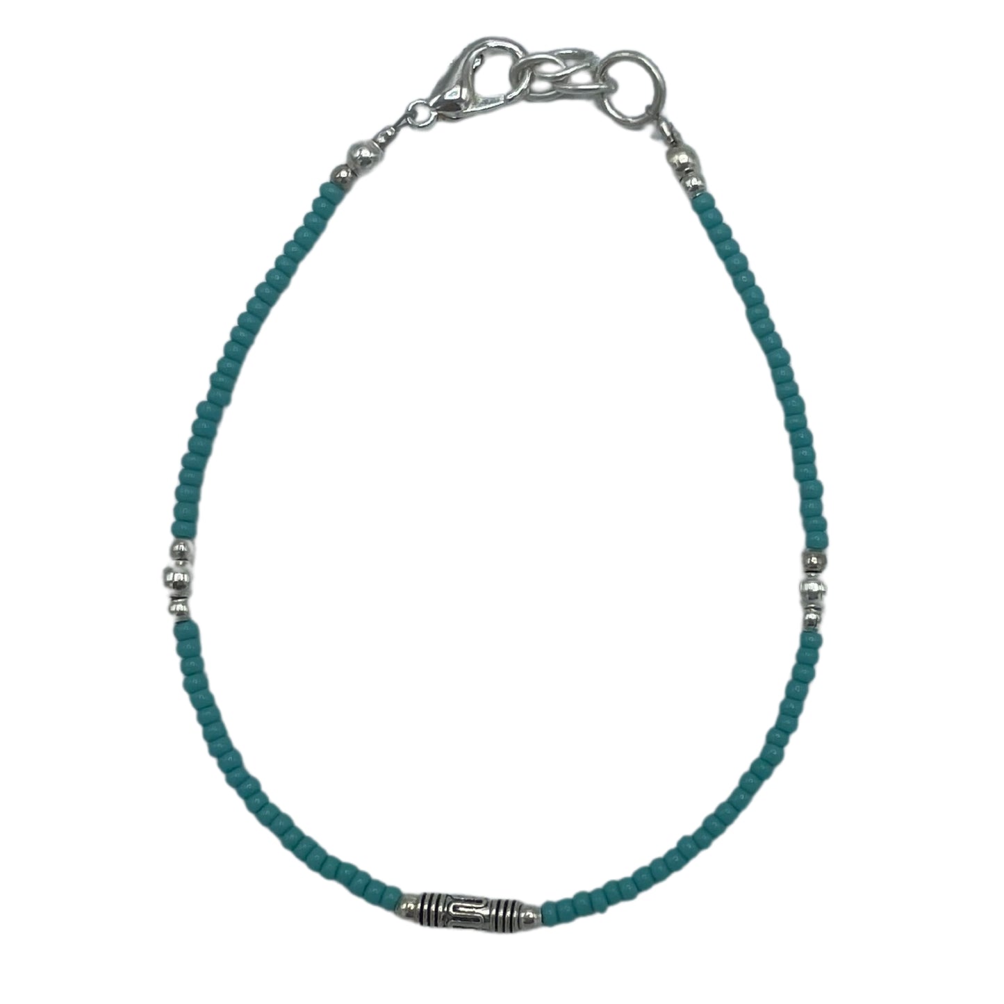 Bracelet népalais en pierres précieuses extra-fines - Turquoise et goutte
