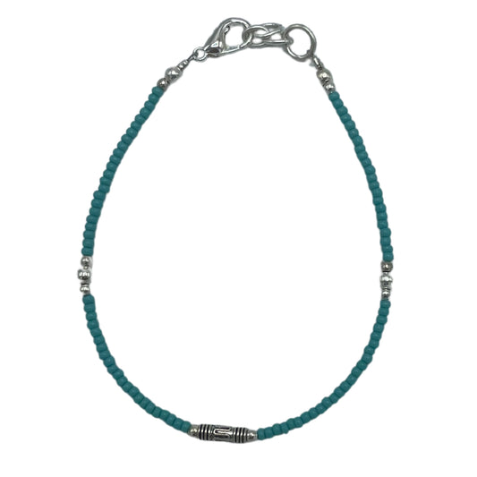 Bracelet népalais en pierres précieuses extra-fines - Turquoise et goutte