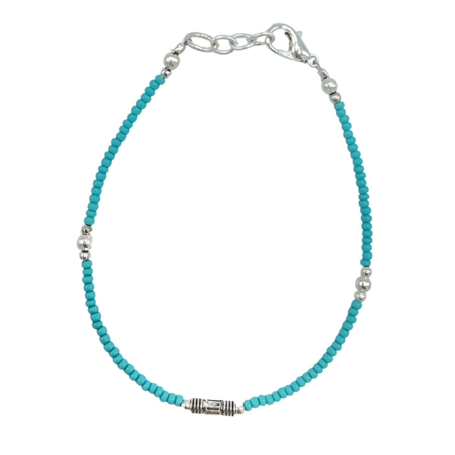 Bracelet népalais en pierres précieuses extra-fines - Turquoise et goutte