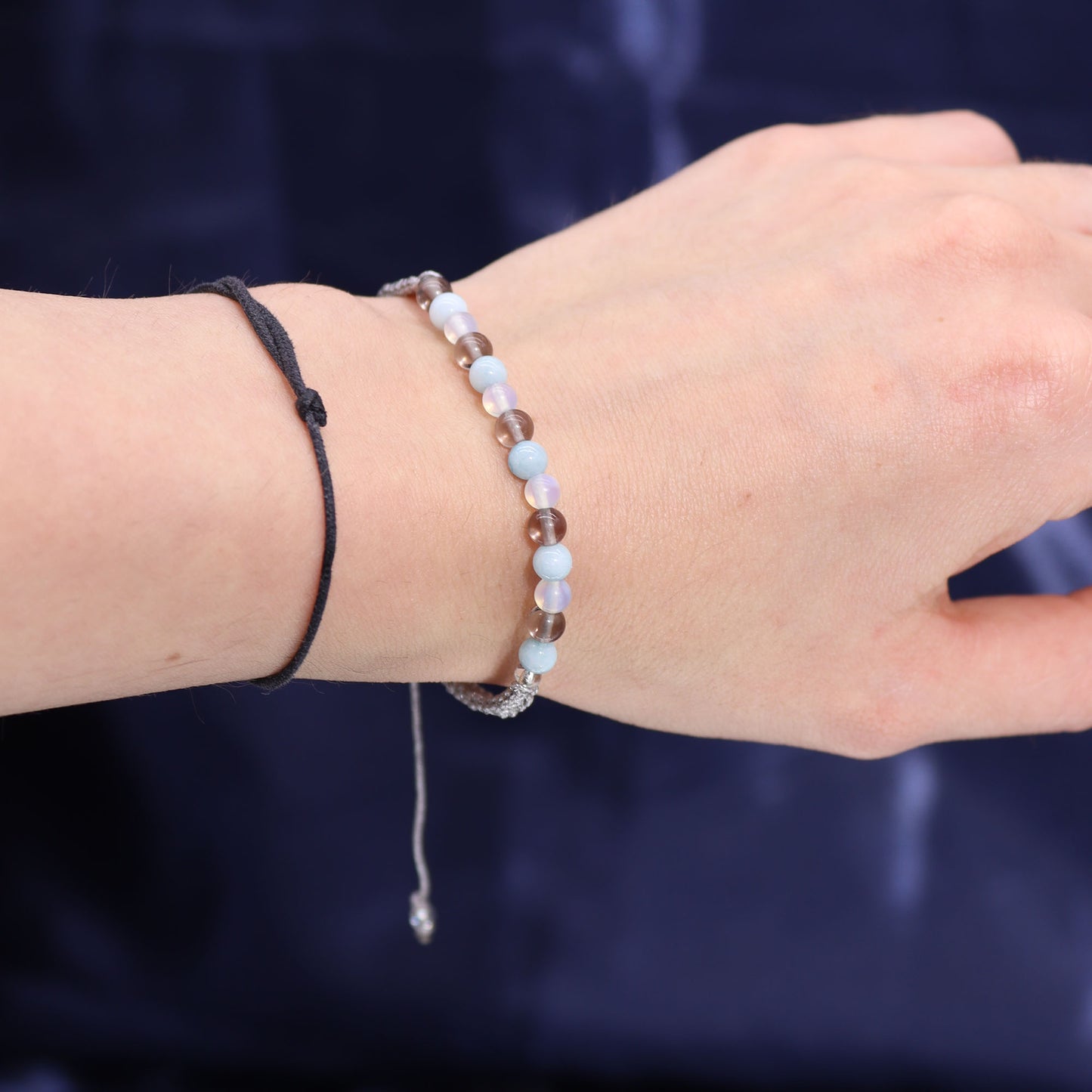 Bougie en cristal du zodiaque avec bracelet en pierres précieuses – Cancer