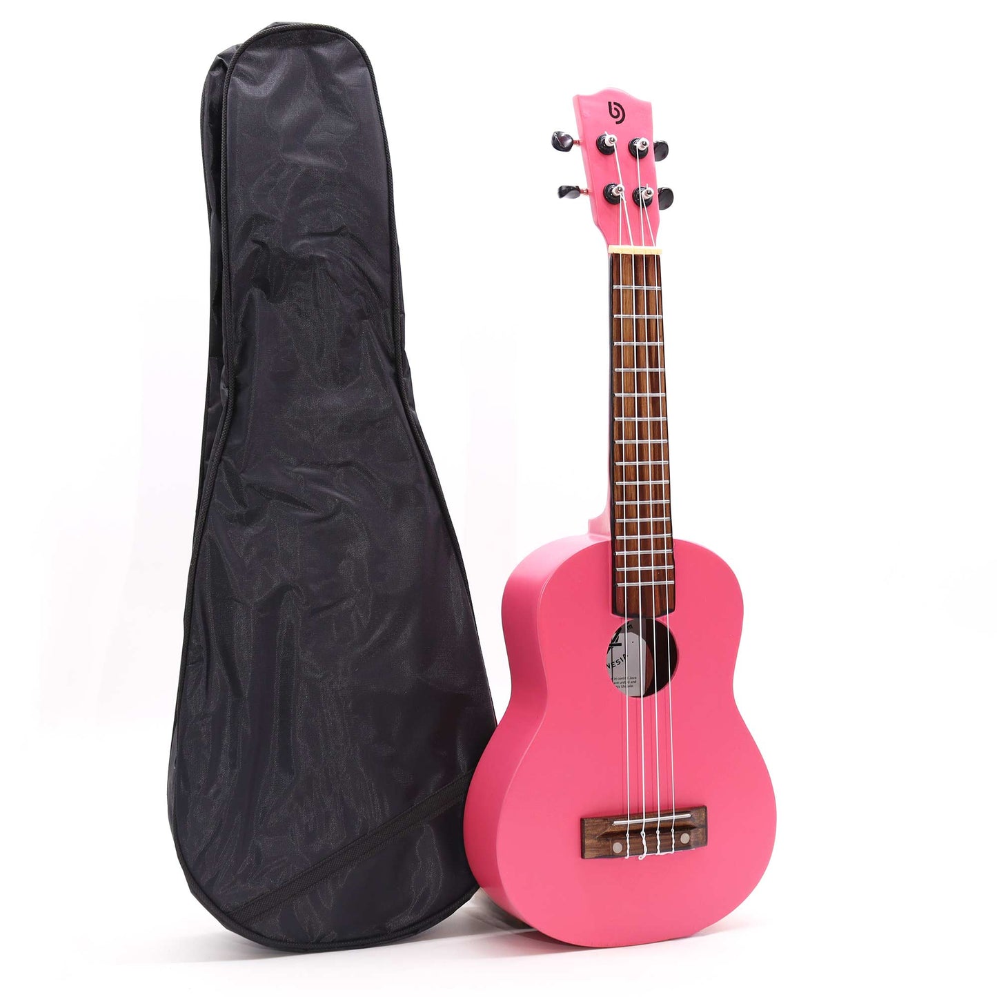 Ukulélé artisanal - Finition rose brillant (4 cordes)