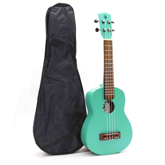 Ukulélé artisanal - Finition turquoise (4 cordes)
