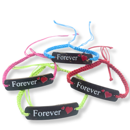 Bracelets d'amitié faits main - Imprimé noix de coco (assortiment)