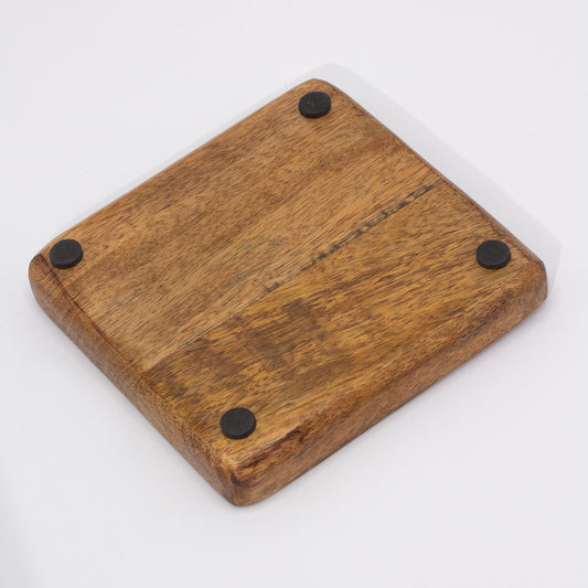 Grand plateau carré 15x15x2,5cm - Soleil - HOP HARE